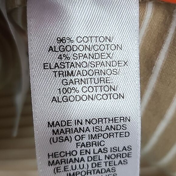 Jones New York Tan Stripe Lace Halter Top Shelf Bra Backless T-Shirt Large- NWOT - Picture 7 of 12